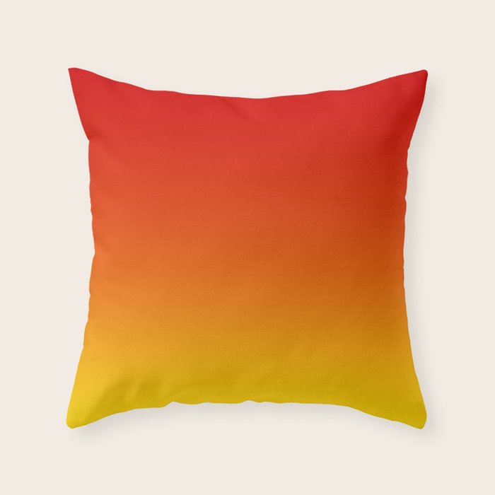 Red Orange and Gold Gradient Throw Pillow Gallery Image 1