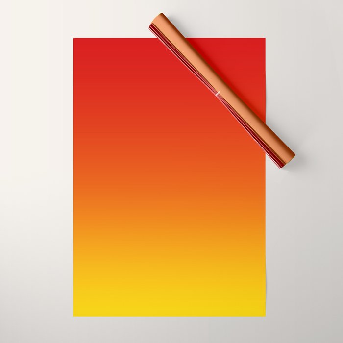 Red Orange and Gold Gradient Wrapping Paper Gallery Image 1