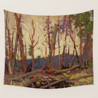 Tom Thomson Burnt Country, Evening 1914 Canadian Landscape Artist Wall Tapestry Gallery Image 4