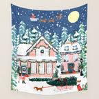 Christmas Night Wall Tapestry Gallery Image 4