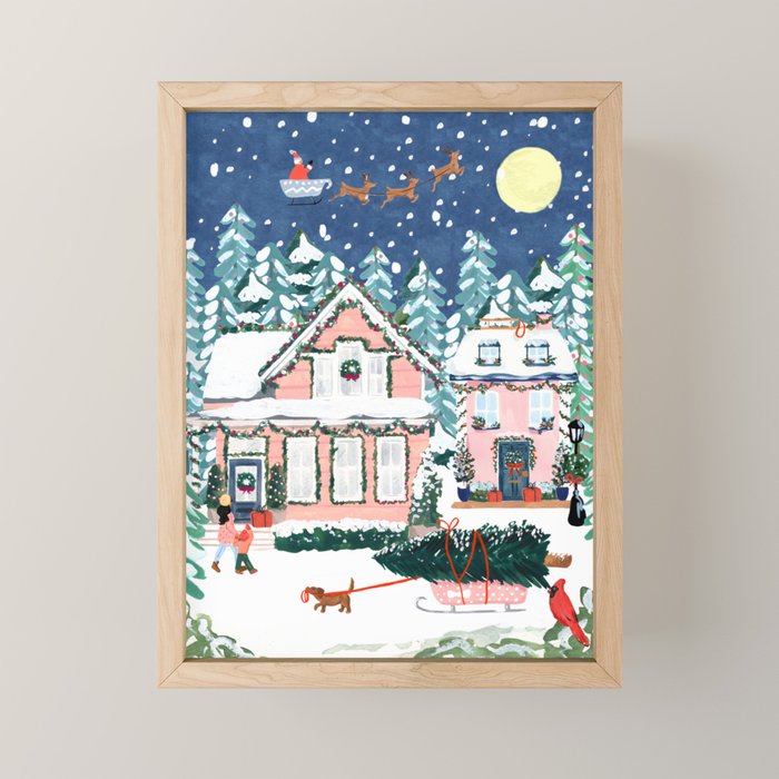 Christmas Night Mini Art Print Gallery Image 1