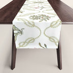 William Morris Kelmscott Trellis Ivory Amber Table Runner Gallery Image 1