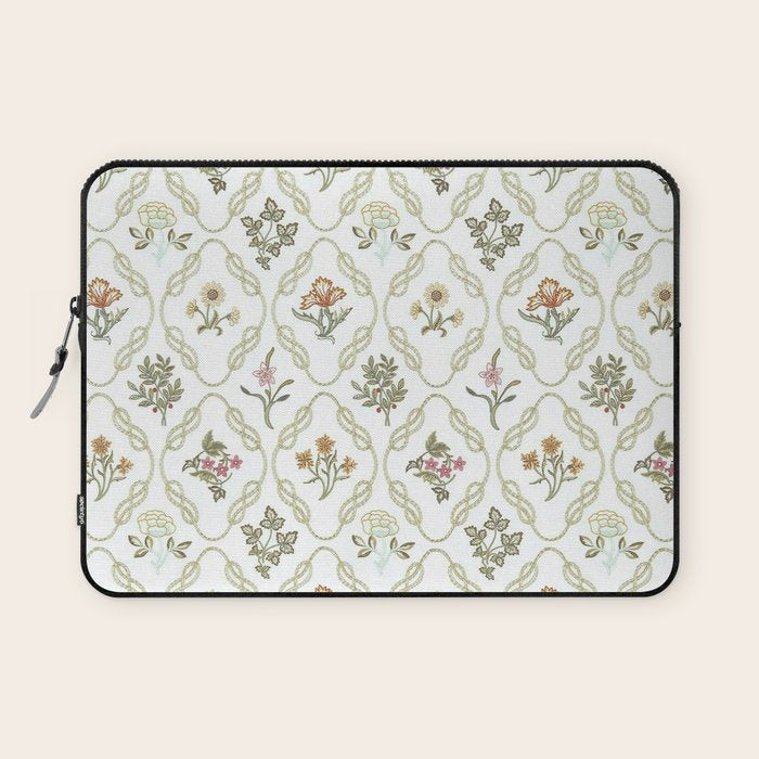 William Morris Kelmscott Trellis Ivory Amber Laptop Sleeve Gallery Image 1
