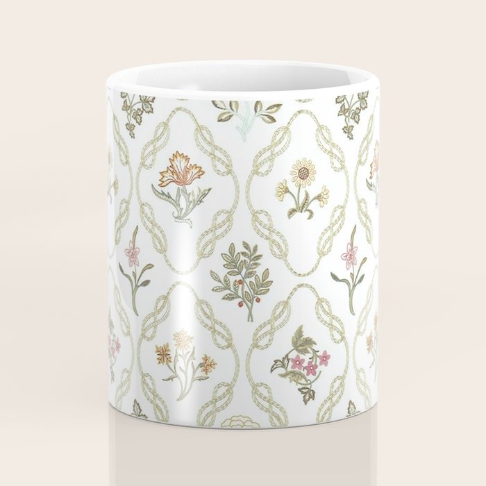 William Morris Kelmscott Trellis Ivory Amber Coffee Mug Gallery Image 4