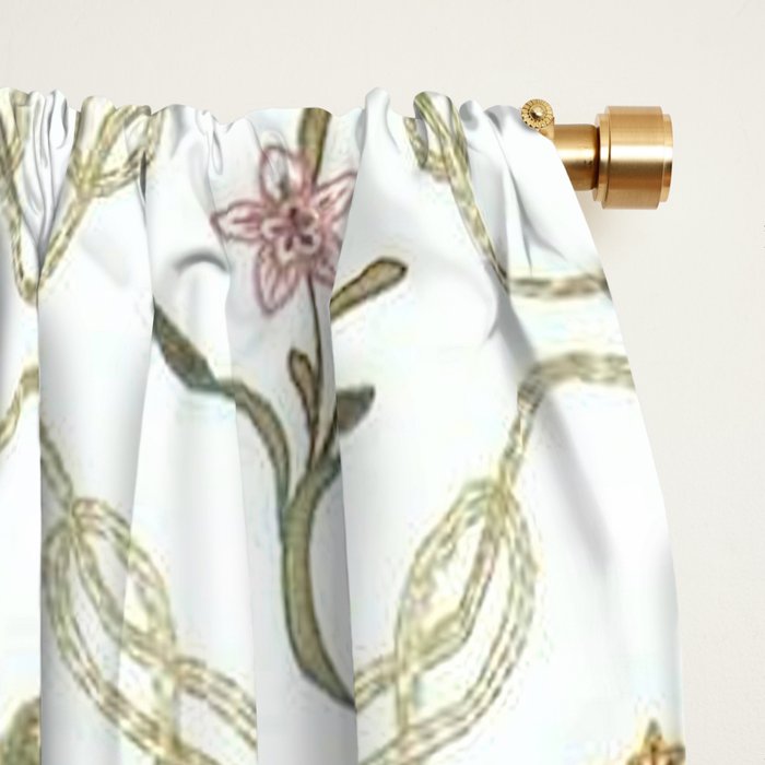 William Morris Kelmscott Trellis Ivory Amber Window Curtain Gallery Image 2