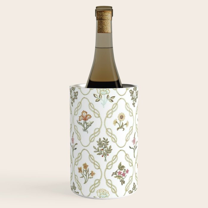 William Morris Kelmscott Trellis Ivory Amber Wine Chiller Gallery Image 1