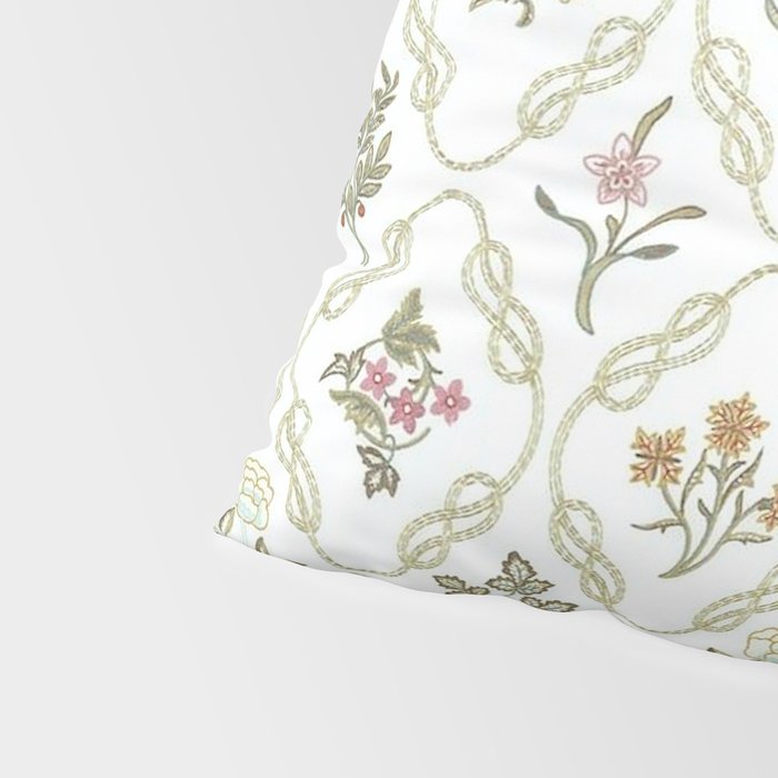 William Morris Kelmscott Trellis Ivory Amber Pillow Sham Gallery Image 4