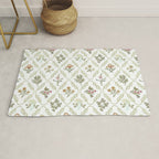 William Morris Kelmscott Trellis Ivory Amber Rug Gallery Image 1