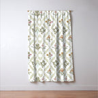 William Morris Kelmscott Trellis Ivory Amber Window Curtain Gallery Image 3