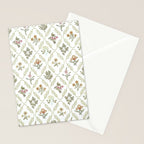 William Morris Kelmscott Trellis Ivory Amber Stationery Card Gallery Image 2