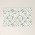 William Morris Kelmscott Trellis Ivory Amber Welcome Mat Gallery Image 1