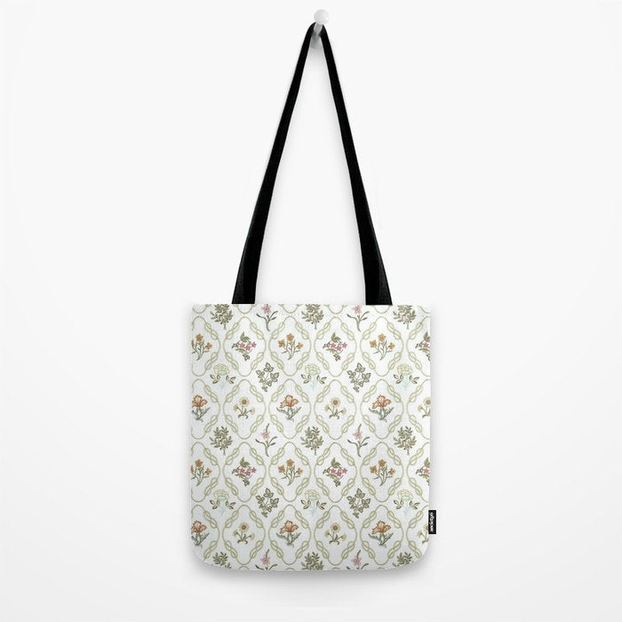 William Morris Kelmscott Trellis Ivory Amber Tote Bag Gallery Image 2