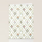 William Morris Kelmscott Trellis Ivory Amber Stationery Card Gallery Image 2