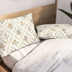 William Morris Kelmscott Trellis Ivory Amber Pillow Sham Gallery Image 2