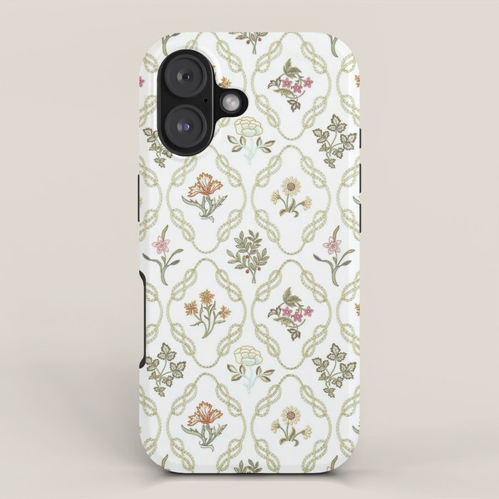 William Morris Kelmscott Trellis Ivory Amber iPhone Case Gallery Image 1