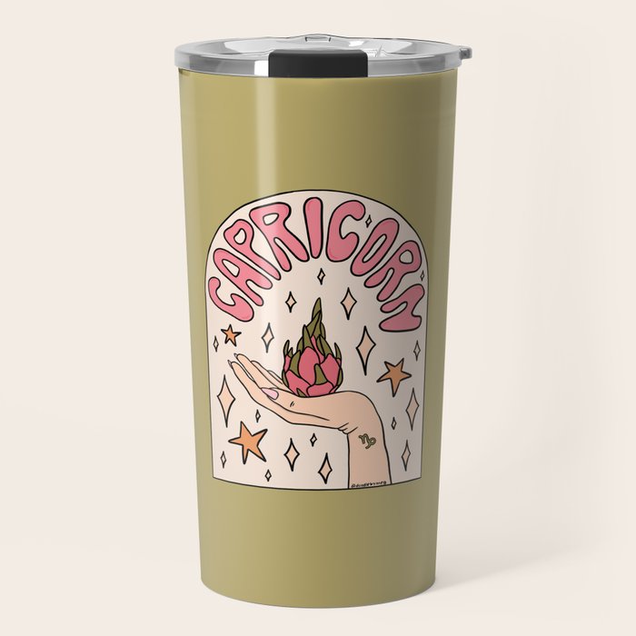 Capricorn Dragonfruit Travel Mug Gallery Image 1