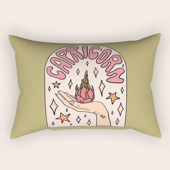 Capricorn Dragonfruit Rectangular Pillow Gallery Image 1