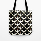 Japanese Crane Ornate Art Deco Pattern Tote Bag Gallery Image 1