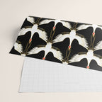 Japanese Crane Ornate Art Deco Pattern Wrapping Paper Gallery Image 2