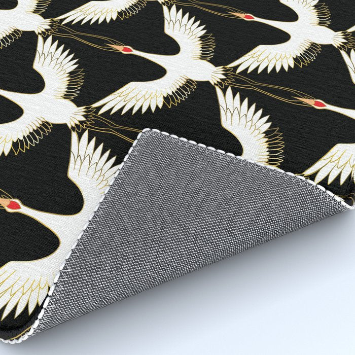 Japanese Crane Ornate Art Deco Pattern Rug Gallery Image 4