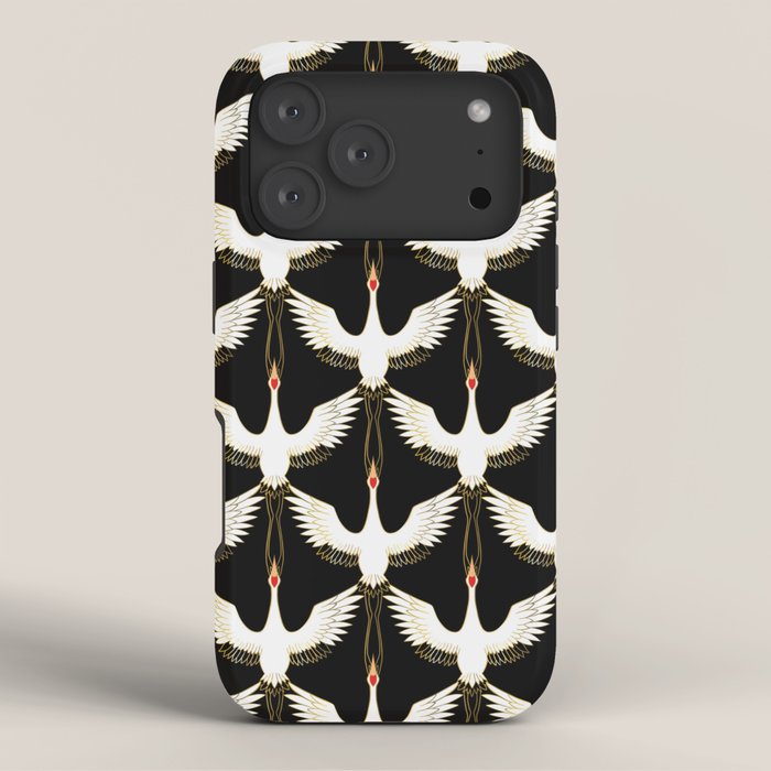 Japanese Crane Ornate Art Deco Pattern iPhone Case Gallery Image 3