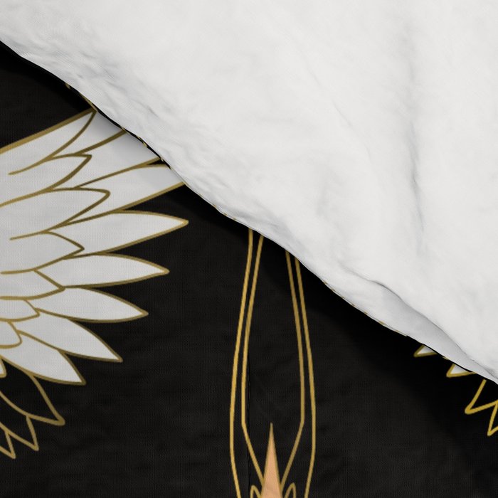 Japanese Crane Ornate Art Deco Pattern Comforter Gallery Image 4