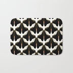 Japanese Crane Ornate Art Deco Pattern Bath Mat Gallery Image 1