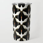 Japanese Crane Ornate Art Deco Pattern Travel Mug Gallery Image 1