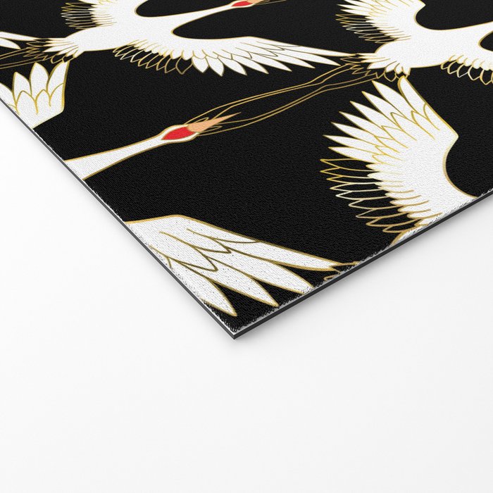 Japanese Crane Ornate Art Deco Pattern Welcome Mat Gallery Image 2