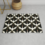 Japanese Crane Ornate Art Deco Pattern Rug Gallery Image 1