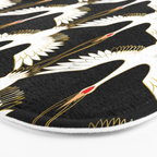 Japanese Crane Ornate Art Deco Pattern Bath Mat Gallery Image 3