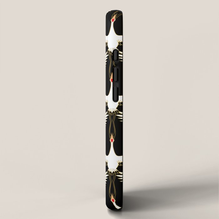 Japanese Crane Ornate Art Deco Pattern iPhone Case Gallery Image 2