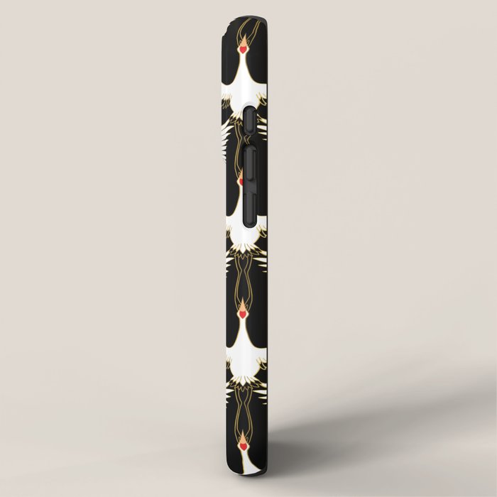 Japanese Crane Ornate Art Deco Pattern iPhone Case Gallery Image 2
