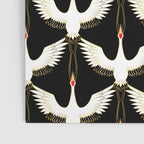 Japanese Crane Ornate Art Deco Pattern Poster Gallery Image 3