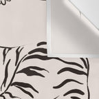 Tiger and Flower Line Art Wall Tapestry Gallery Image 3