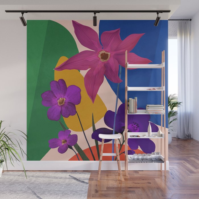 Colorful Bloomscape 1 Wall Mural Gallery Image 1