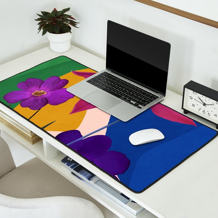Colorful Bloomscape 1 Desk Mat Gallery Image 2