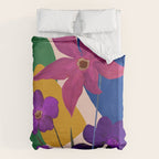 Colorful Bloomscape 1 Duvet Cover Gallery Image 6