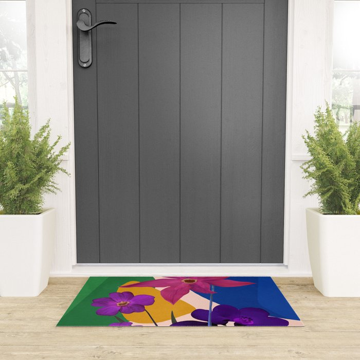 Colorful Bloomscape 1 Welcome Mat Gallery Image 3