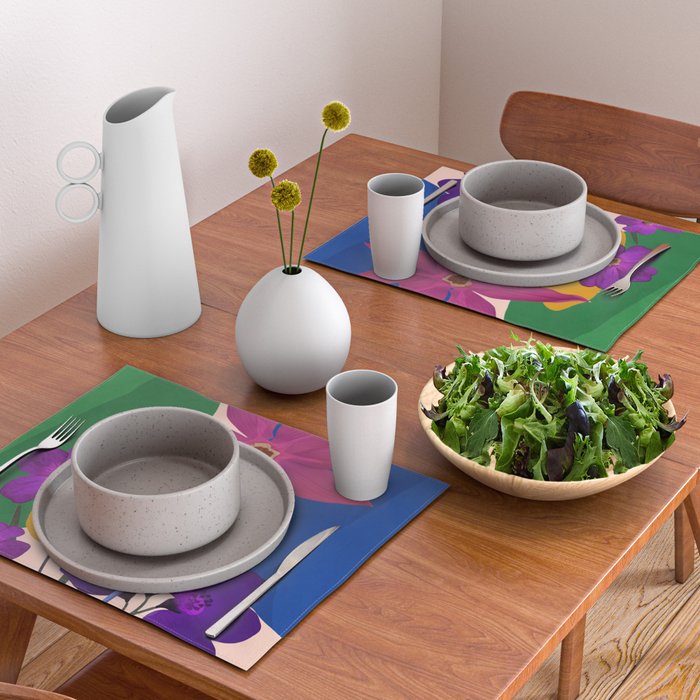 Colorful Bloomscape 1 Placemat Gallery Image 2