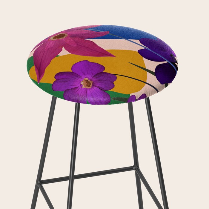Colorful Bloomscape 1 Stool Gallery Image 2