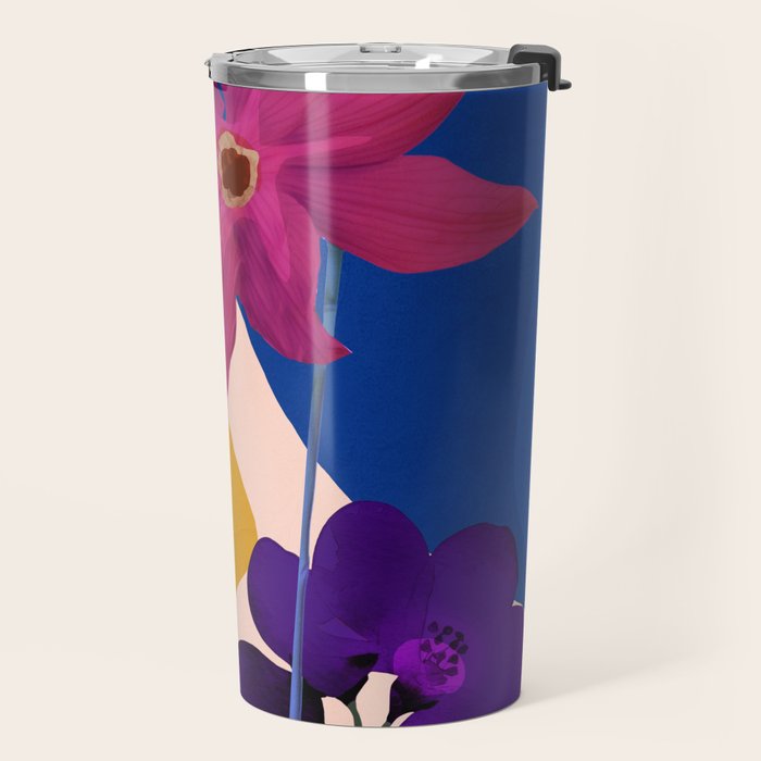 Colorful Bloomscape 1 Travel Mug Gallery Image 2