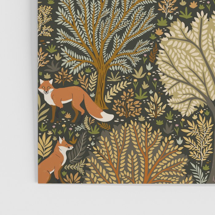 Woodland Fox Poster Gallery Image 3