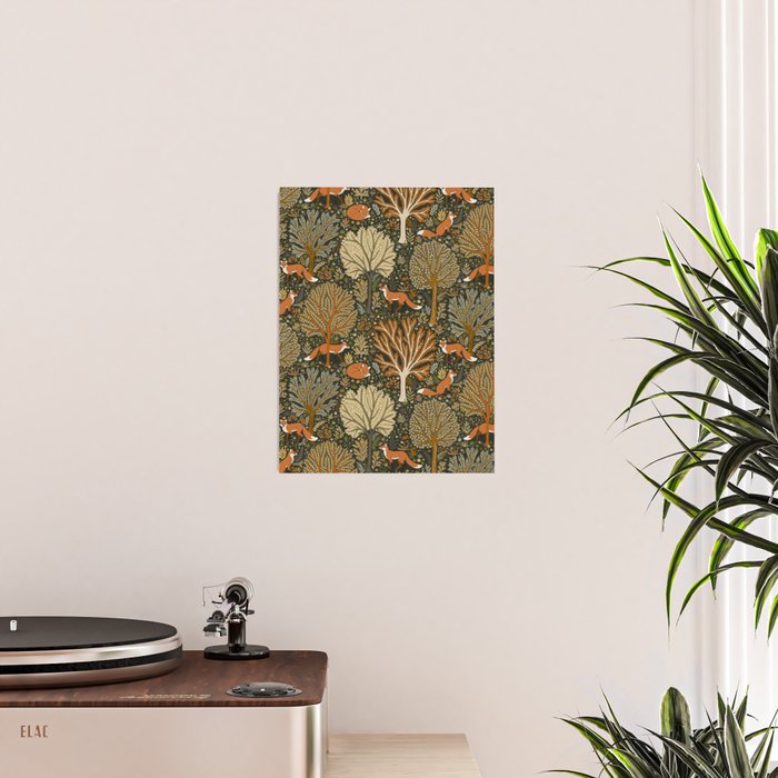 Woodland Fox Poster Gallery Image 2