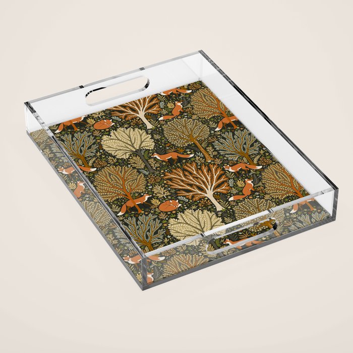 Woodland Fox Acrylic Tray Gallery Image 1