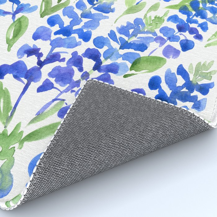 Watercolor Texas bluebonnets Rug Gallery Image 4
