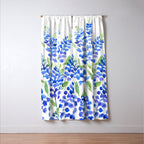 Watercolor Texas bluebonnets Window Curtain Gallery Image 3