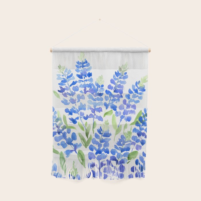 Watercolor Texas bluebonnets Wall Hanging Gallery Image 1