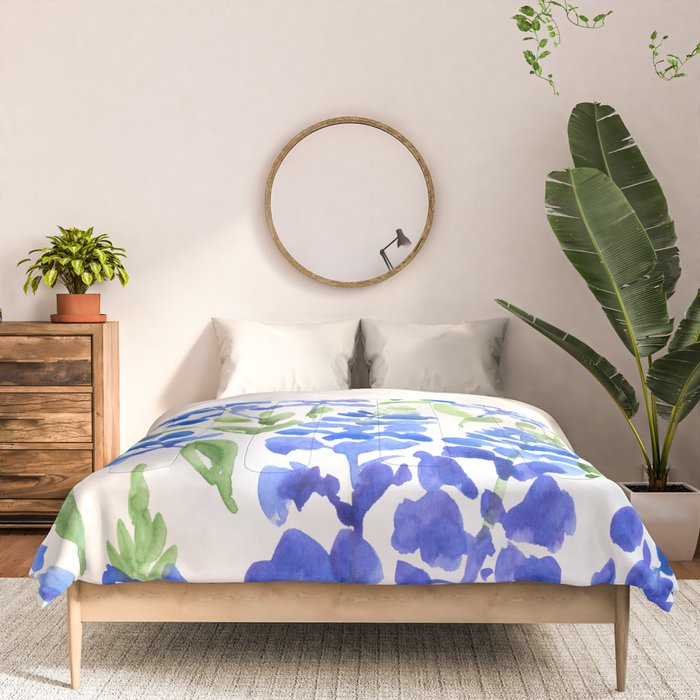 Watercolor Texas bluebonnets Comforter Gallery Image 3