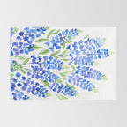 Watercolor Texas bluebonnets Rug Gallery Image 2